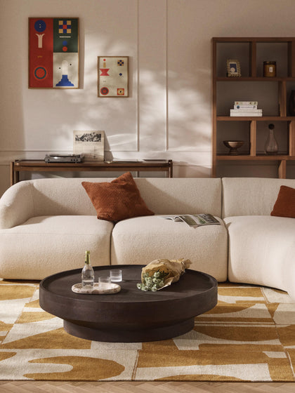 Westwing Collection Runder XL Couchtisch Benno aus Mangoholz Muttertagsangebot