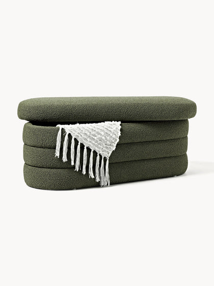 Westwing Collection Bouclé-Polsterbank Alto mit Stauraum Heißer Verkauf