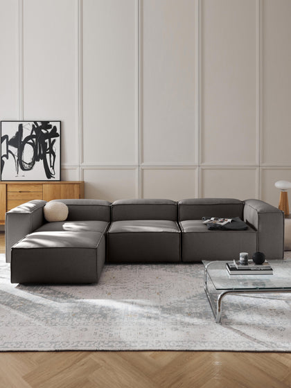 Westwing Collection Modulares Sofa Lennon (4-Sitzer) mit Hocker (links/rechts) Zeitlich begrenztes Angebot