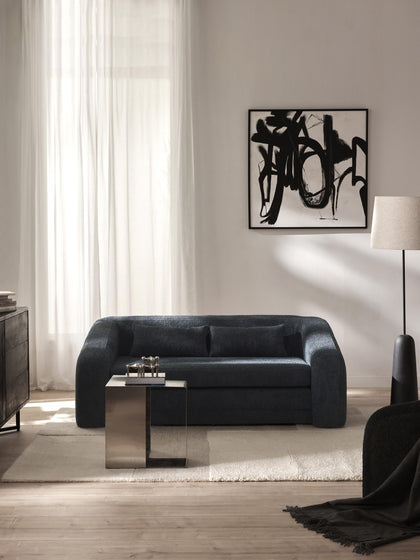 Westwing Collection Schlafsofa Eliot (2-Sitzer) aus Teddy-Bouclé Blitzangebot