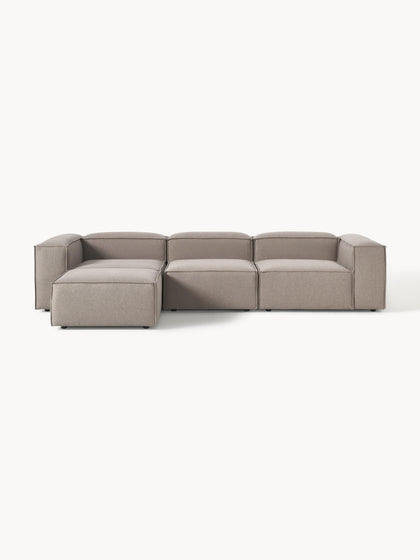 Westwing Collection Modulares Sofa Lennon (4-Sitzer) mit Hocker (links/rechts) Bestseller