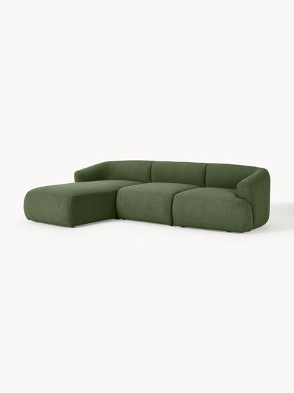 Westwing Collection Modulares Bouclé-Ecksofa Sofia (3-Sitzer) Sonderangebote