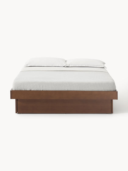 Westwing Collection Holzbett Sato mit Schubladen VIP-Rabatte
