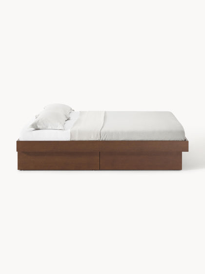 Westwing Collection Holzbett Sato mit Schubladen VIP-Rabatte