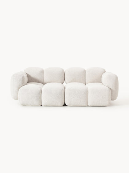 Westwing Collection Modulares Sofa Tayla (3-Sitzer) aus Bouclé