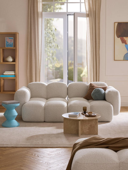 Westwing Collection Modulares Sofa Tayla (3-Sitzer) aus Bouclé Kostenlose Rückgabe