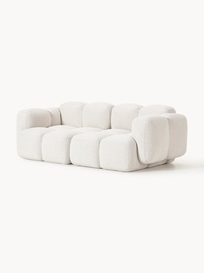 Westwing Collection Modulares Sofa Tayla (3-Sitzer) aus Bouclé Kostenlose Rückgabe