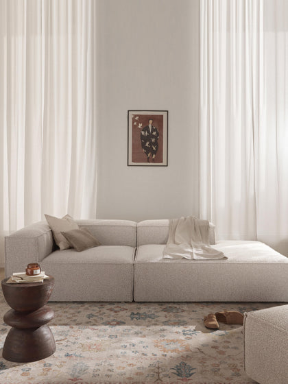 Westwing Collection Modulare Ottomane Lennon aus Bouclé Begrenzte Freigabe