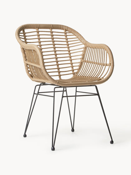 Westwing Collection Polyrattan-Armlehnstühle Costa 2 Stück Letzter Tag