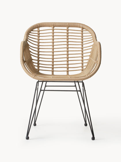 Westwing Collection Polyrattan-Armlehnstühle Costa 2 Stück Letzter Tag
