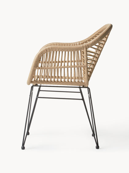 Westwing Collection Polyrattan-Armlehnstühle Costa 2 Stück Letzter Tag