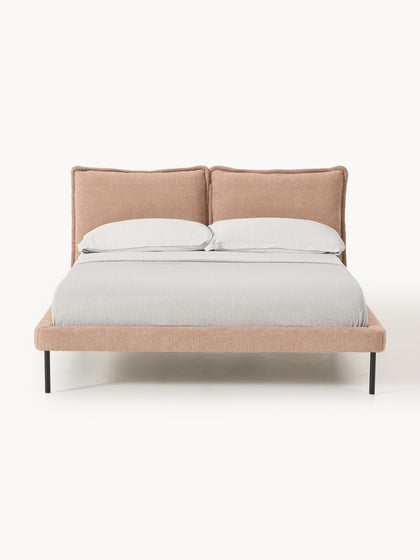 Westwing Collection Polsterbett Amelia aus Teddy-Bouclé Bis zu 60% Rabatt