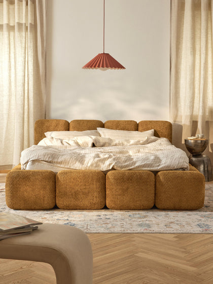 Westwing Collection Polsterbett Tayla aus Teddy-Bouclé Bis zu 65% Rabatt