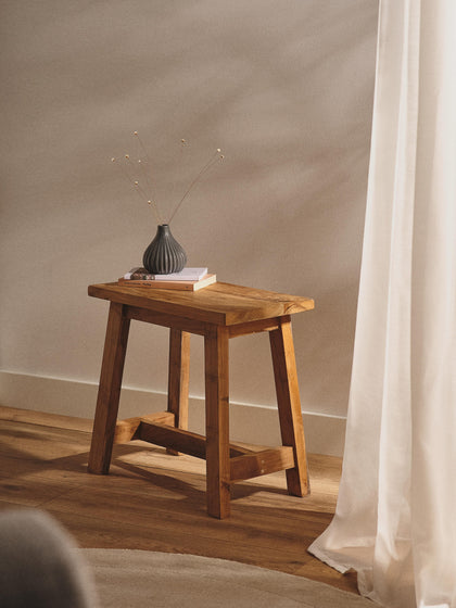 Westwing Collection Hocker Lawas aus Teakholz Nur für heute