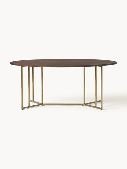 Westwing Collection Ovaler Esstisch Luca aus Mangoholz in verschiedenen Größen Sonderangebot der Fabrik