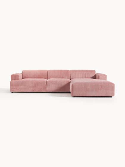 Westwing Collection Cord-Ecksofa Melva (4-Sitzer) Discount Store für neue Produkte