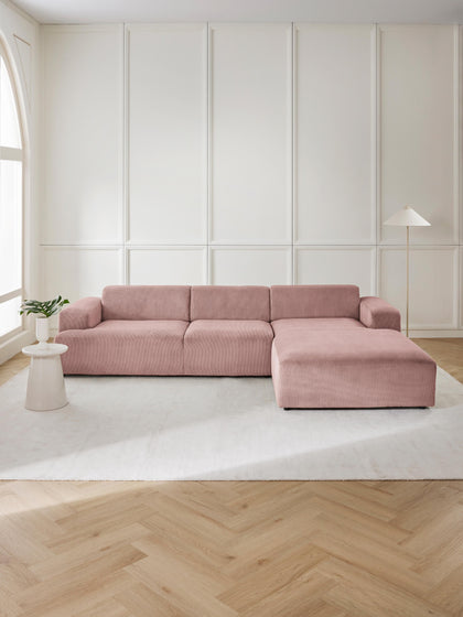Westwing Collection Cord-Ecksofa Melva (4-Sitzer) Discount Store für neue Produkte