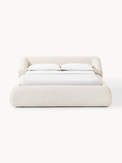Westwing Collection Bouclé-Polsterbett Sofia 50% Rabatt mit kostenlosem Versand