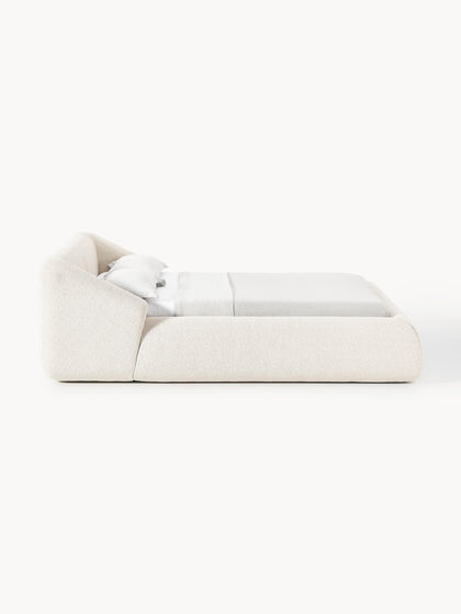 Westwing Collection Bouclé-Polsterbett Sofia 50% Rabatt mit kostenlosem Versand