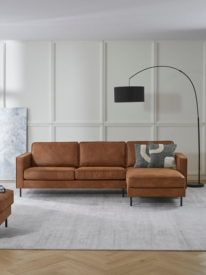 Westwing Collection Ecksofa Hunter aus recyceltem Leder Günstiger Verkauf