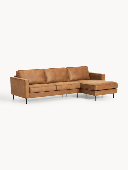 Westwing Collection Ecksofa Hunter aus recyceltem Leder Günstiger Verkauf