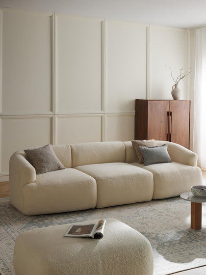 Westwing Collection Modulares Teddy-Sofa Sofia (3-Sitzer) Osterangebot