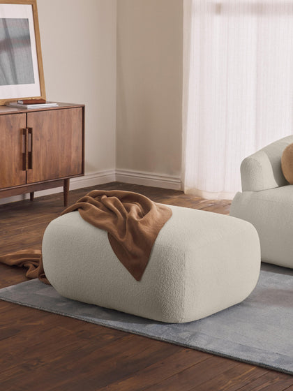 Westwing Collection Bouclé-Hocker Sofia Heißer Verkauf