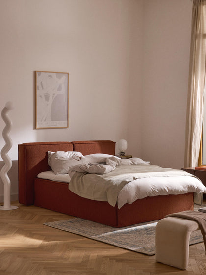 Westwing Collection Bouclé-Boxspringbett Lennon Top Angebot