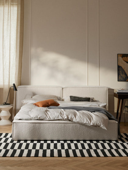 Westwing Collection Bouclé-Polsterbett Lennon Blitzangebot