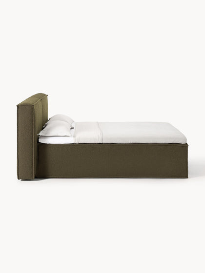 Westwing Collection Bouclé-Boxspringbett Lennon Wochenangebot