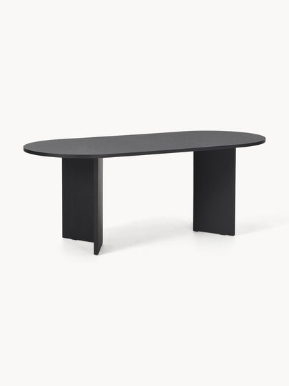 Westwing Collection Ovaler Holz-Esstisch Toni 200 x 90 cm
