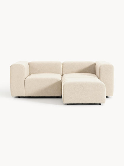 Westwing Collection Modulares Bouclé-Sofa Lena (3-Sitzer) mit Hocker (links/rechts) 2025
