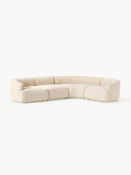 Westwing Collection Modulares Bouclé-Ecksofa Sofia (4-Sitzer) Günstiger Verkauf