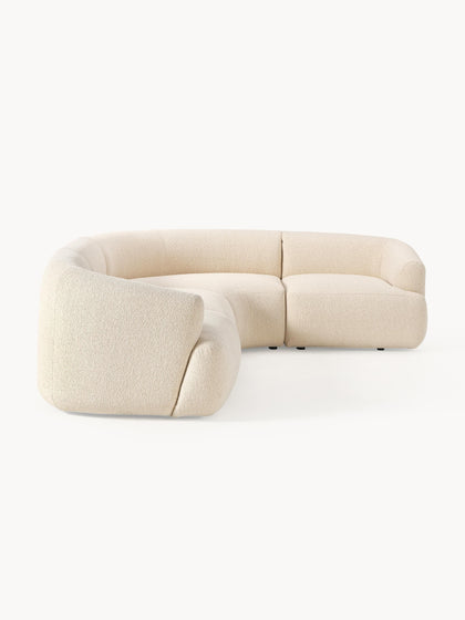 Westwing Collection Modulares Bouclé-Ecksofa Sofia (4-Sitzer) Günstiger Verkauf