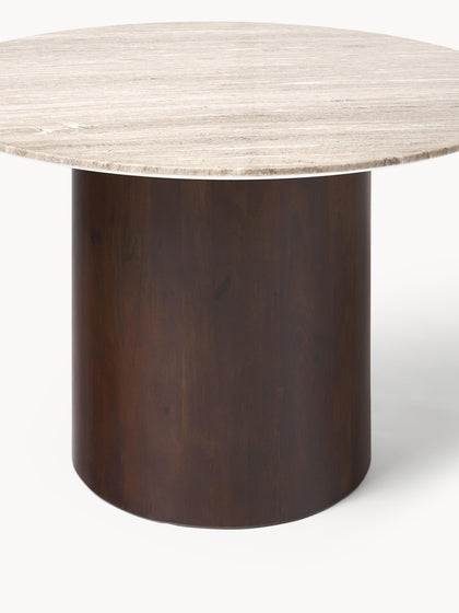 Westwing Collection Runder Marmor-Esstisch Abby Ø 120 cm Online Shopping