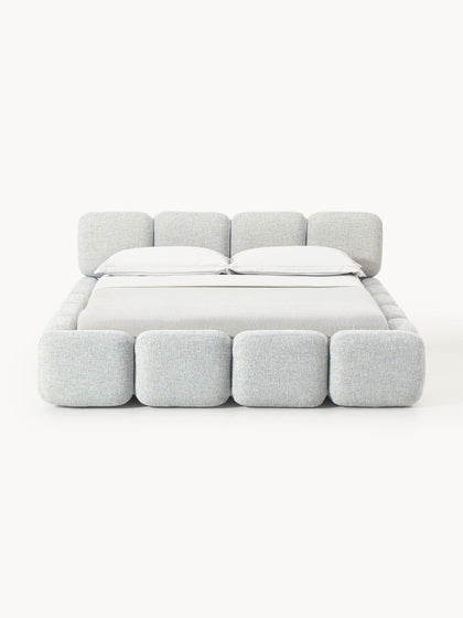 Westwing Collection Polsterbett Tayla aus Bouclé mit Stauraum Preisnachlass