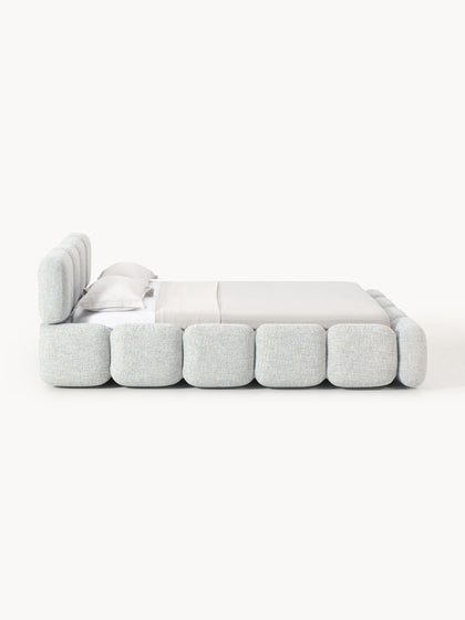 Westwing Collection Polsterbett Tayla aus Bouclé mit Stauraum Preisnachlass