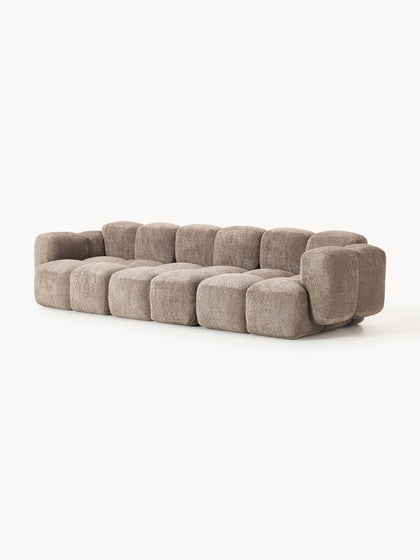 Westwing Collection Modulares Sofa Tayla (4-Sitzer) aus Teddy-Bouclé Valentinstagsangebot