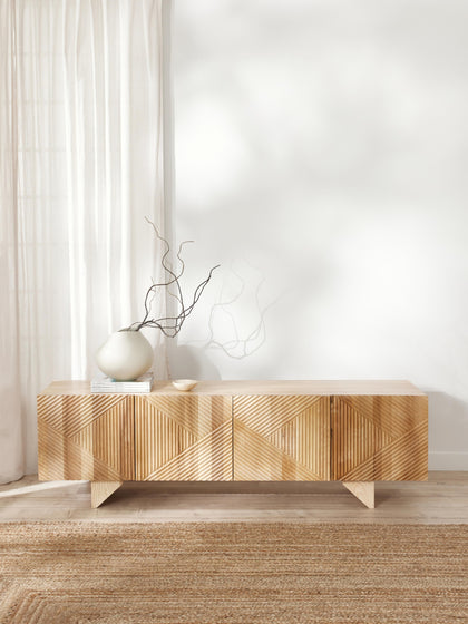 Westwing Collection Lowboard Louis aus Eschenholz Online Outlet