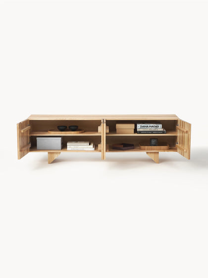Westwing Collection Lowboard Louis aus Eschenholz Online Outlet