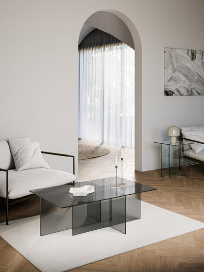 Westwing Collection Glas-Couchtisch Anouk B 102 cm Saisonale Angebote
