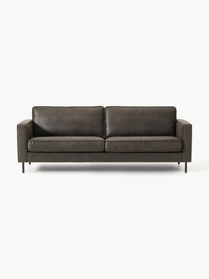 Westwing Collection Sofa Hunter (3-Sitzer) aus recyceltem Leder