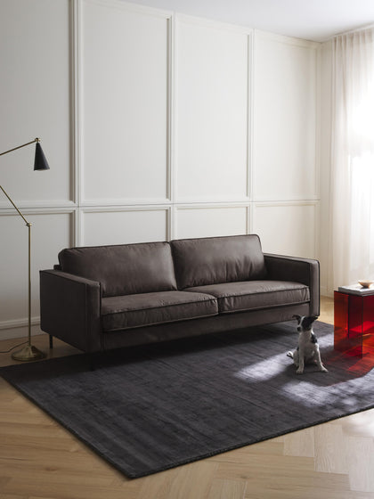 Westwing Collection Sofa Hunter (3-Sitzer) aus recyceltem Leder VIP-Rabatte