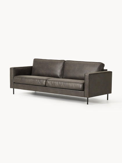 Westwing Collection Sofa Hunter (3-Sitzer) aus recyceltem Leder VIP-Rabatte