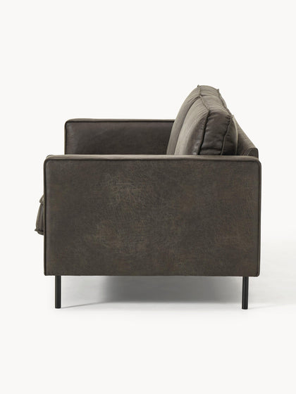 Westwing Collection Sofa Hunter (3-Sitzer) aus recyceltem Leder VIP-Rabatte