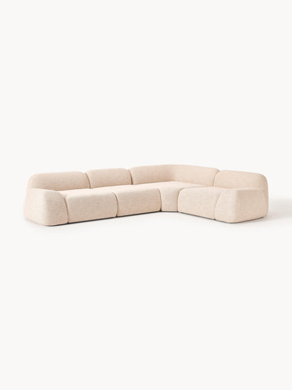 Westwing Collection Modulares Ecksofa Wolke (4-Sitzer) aus Bouclé Bis zu 60% Rabatt