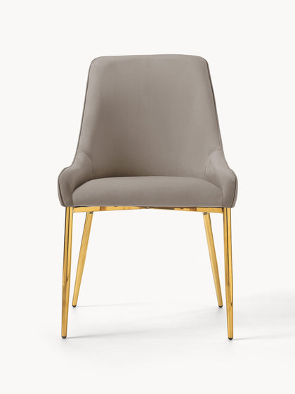 Westwing Collection Samt-Polsterstuhl Ava Sonderangebot der Fabrik