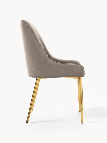 Westwing Collection Samt-Polsterstuhl Ava Sonderangebot der Fabrik