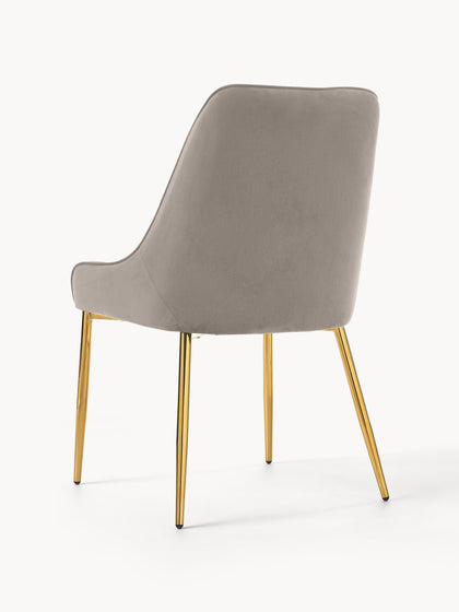 Westwing Collection Samt-Polsterstuhl Ava Sonderangebot der Fabrik