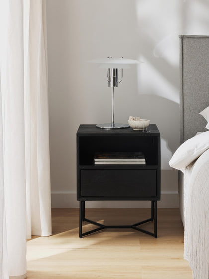 Westwing Collection Nachttisch Luca aus Mangoholz mit Schublade Black Friday Preise